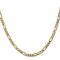 14k 4mm Flat Figaro Chain-FFL100-18