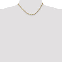 14k 4mm Flat Figaro Chain-FFL100-16