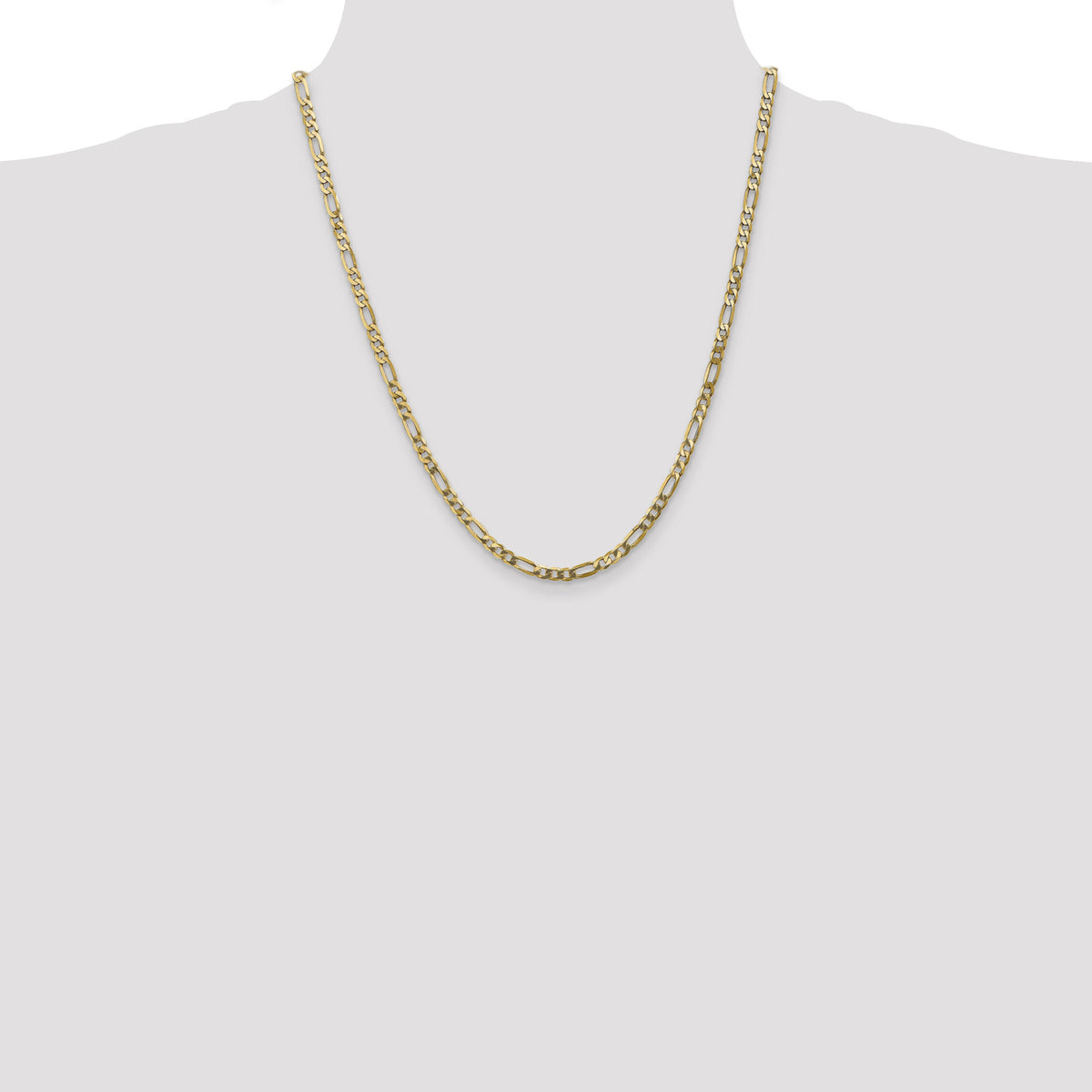 14k 4mm Flat Figaro Chain-FFL100-22