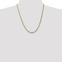 14k 4mm Flat Figaro Chain-FFL100-22