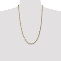 14k 4mm Flat Figaro Chain-FFL100-26
