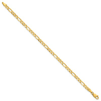 14k 4mm Flat Figaro Chain-FFL100-9