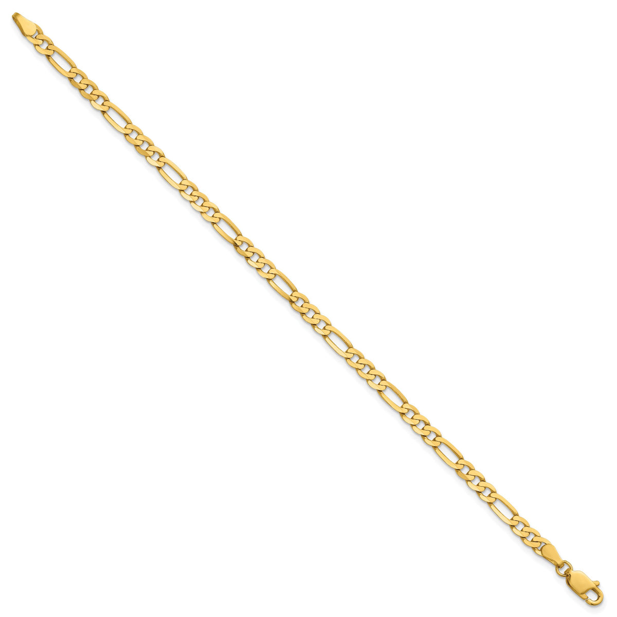 14k 4mm Flat Figaro Chain-FFL100-8