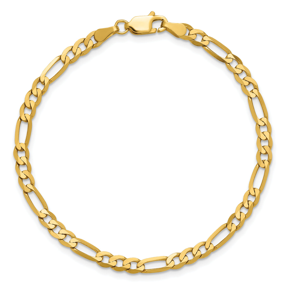 14k 4mm Flat Figaro Chain-FFL100-7