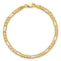 14k 4mm Flat Figaro Chain-FFL100-8