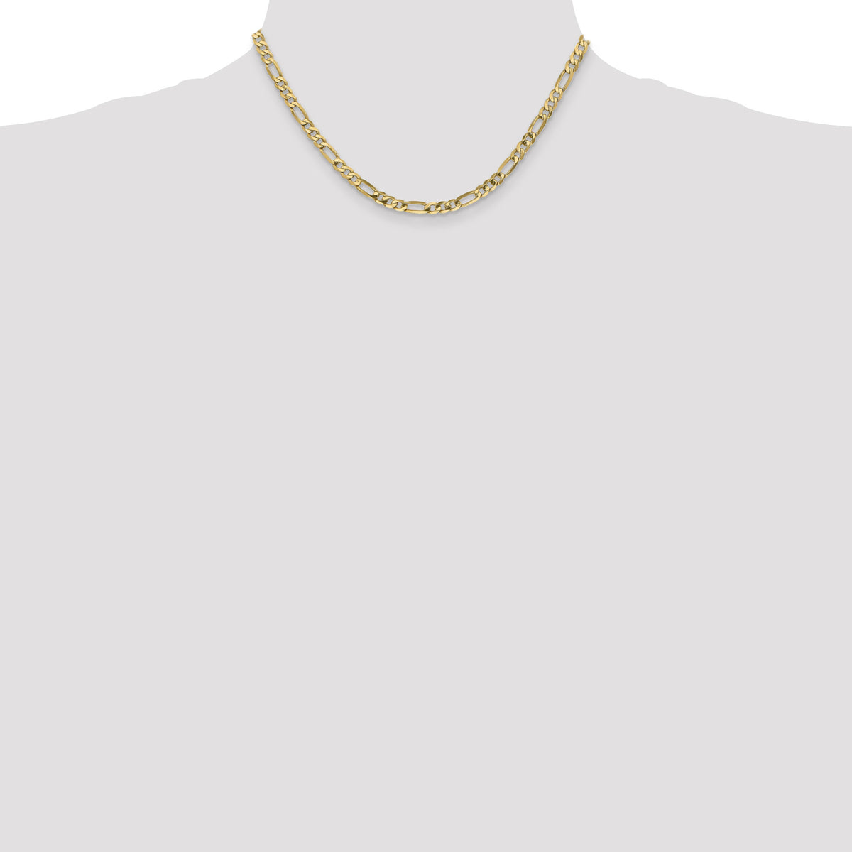 14k 4.75mm Flat Figaro Chain-FFL120-16