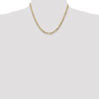 14k 4.75mm Flat Figaro Chain-FFL120-18