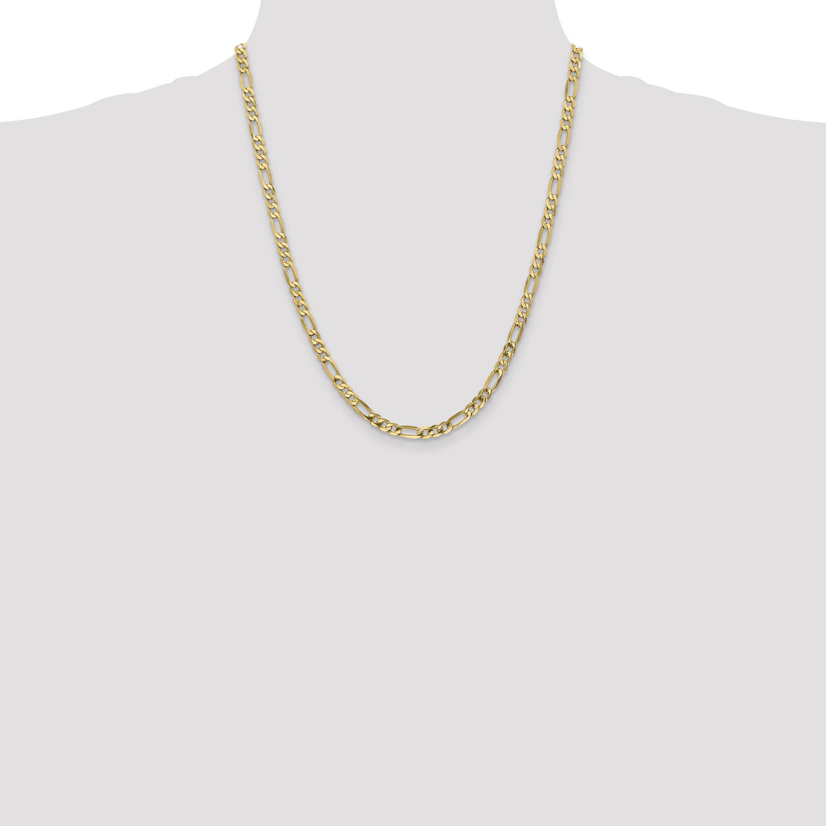 14k 4.75mm Flat Figaro Chain-FFL120-22