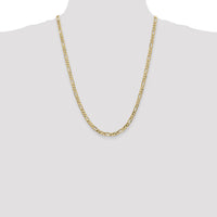 14k 4.75mm Flat Figaro Chain-FFL120-24