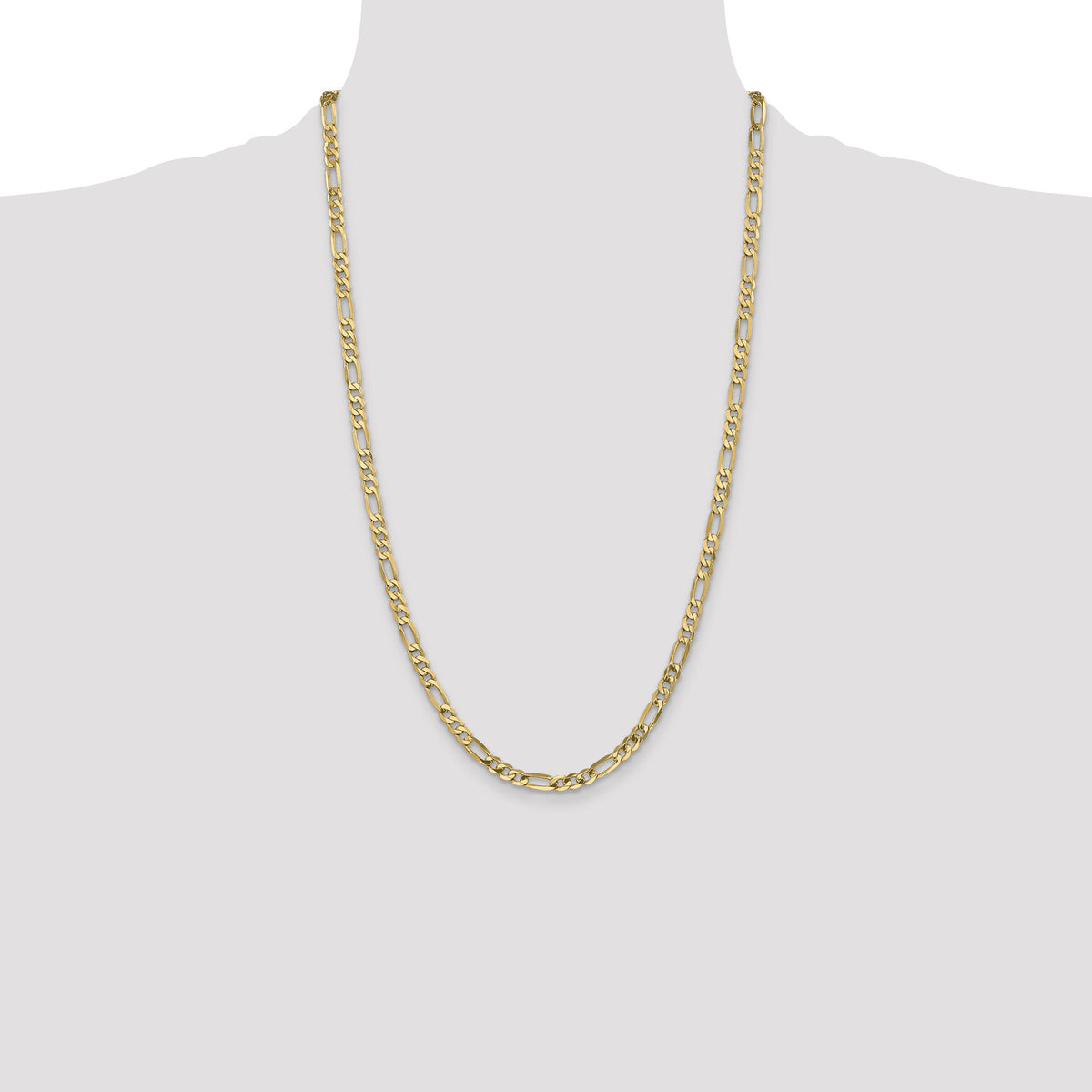 14k 4.75mm Flat Figaro Chain-FFL120-26