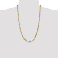 14k 4.75mm Flat Figaro Chain-FFL120-26