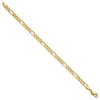 14k 4.75mm Flat Figaro Chain-FFL120-7