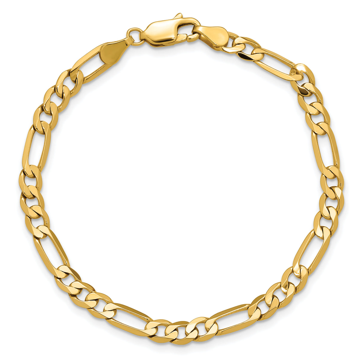 14k 4.75mm Flat Figaro Chain-FFL120-7