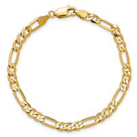 14k 4.75mm Flat Figaro Chain-FFL120-7