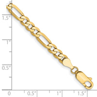 14k 4.75mm Flat Figaro Chain-FFL120-8