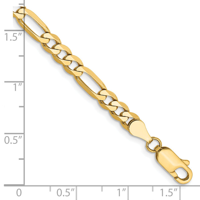 14k 4.75mm Flat Figaro Chain-FFL120-8