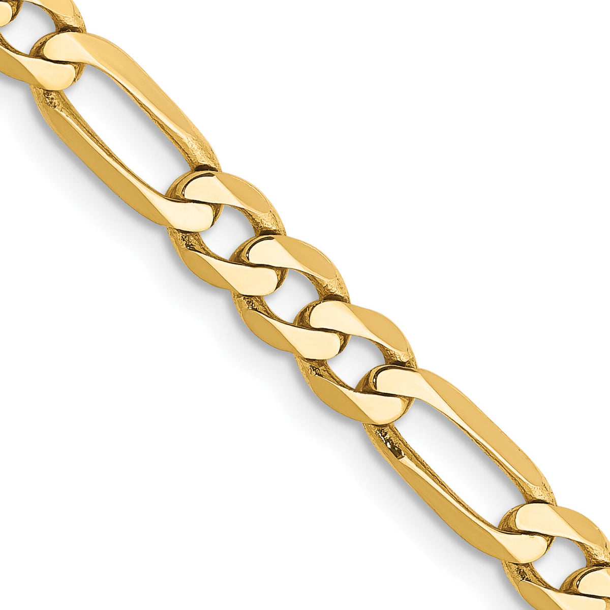 14k 4.75mm Flat Figaro Chain-FFL120-26