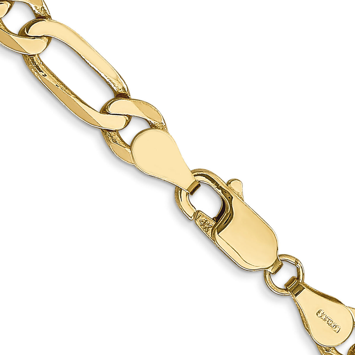 14k 5.25mm Flat Figaro Chain-FFL140-28