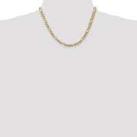 14k 5.25mm Flat Figaro Chain-FFL140-18