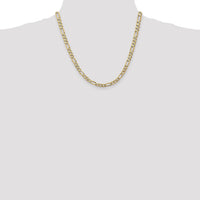 14k 5.25mm Flat Figaro Chain-FFL140-20