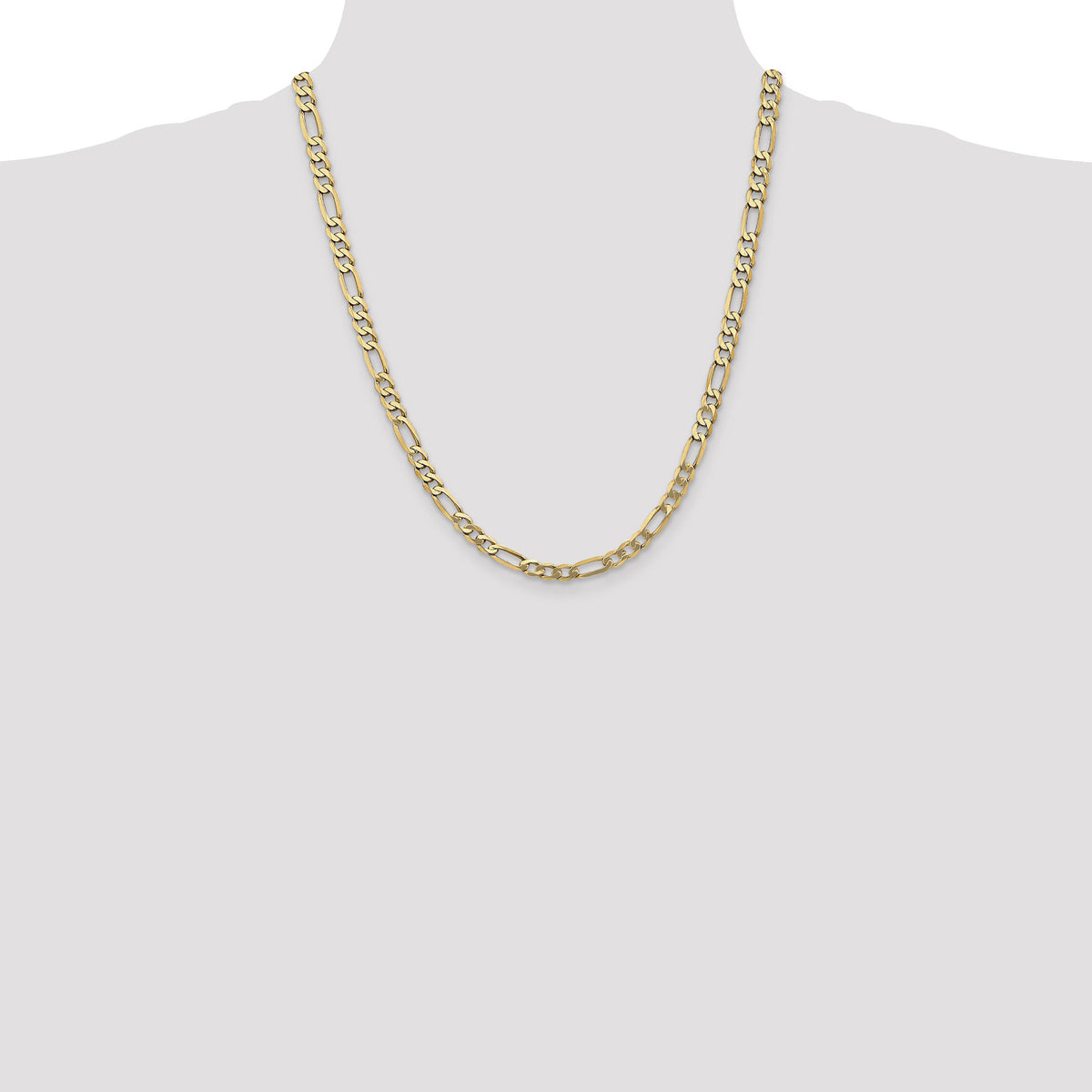 14k 5.25mm Flat Figaro Chain-FFL140-22
