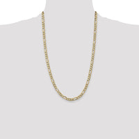 14k 5.25mm Flat Figaro Chain-FFL140-26