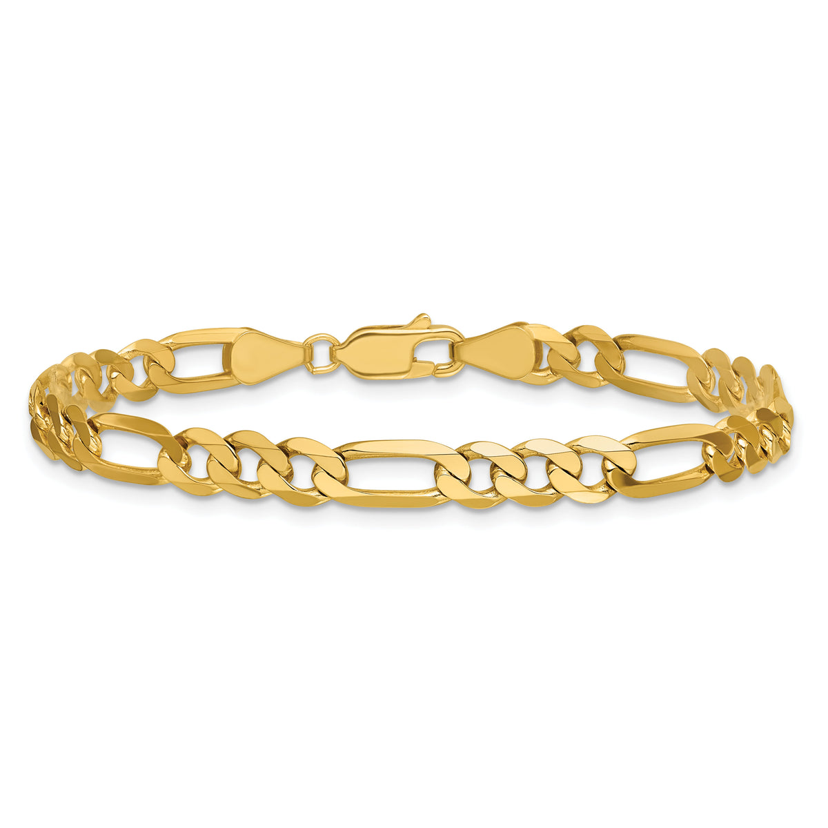 14k 5.25mm Flat Figaro Chain-FFL140-9