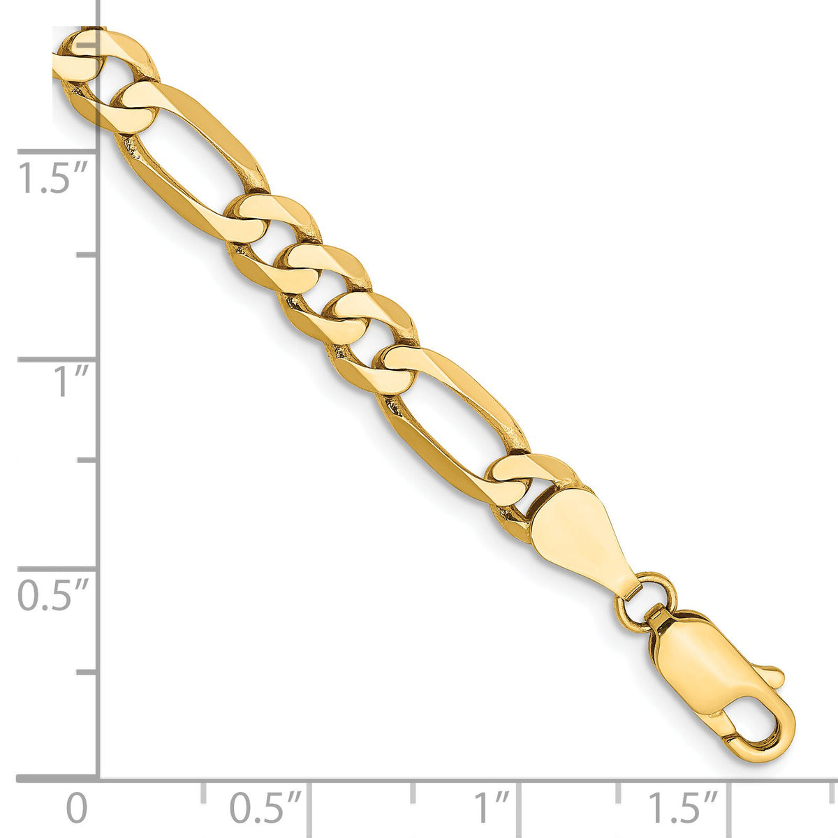 14k 5.25mm Flat Figaro Chain-FFL140-9