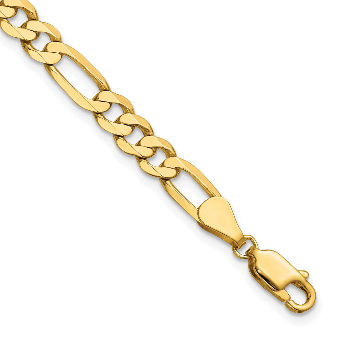 14k 5.25mm Flat Figaro Chain-FFL140-9