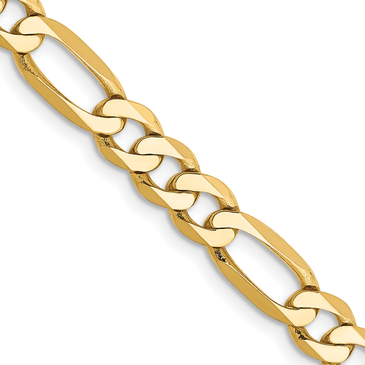 14k 5.25mm Flat Figaro Chain-FFL140-18