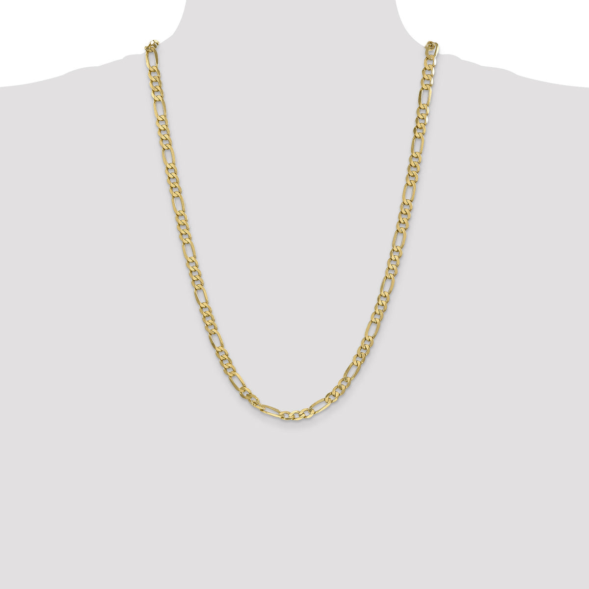 14k 6.25mm Flat Figaro Chain-FFL160-26