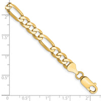 14k 6.25mm Flat Figaro Chain-FFL160-8