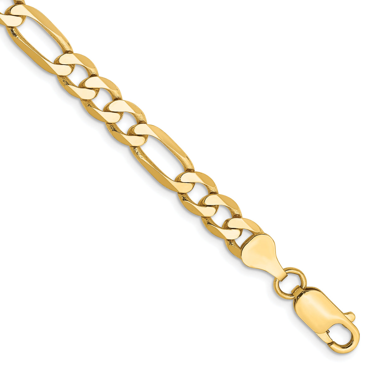 14k 6.25mm Flat Figaro Chain-FFL160-9