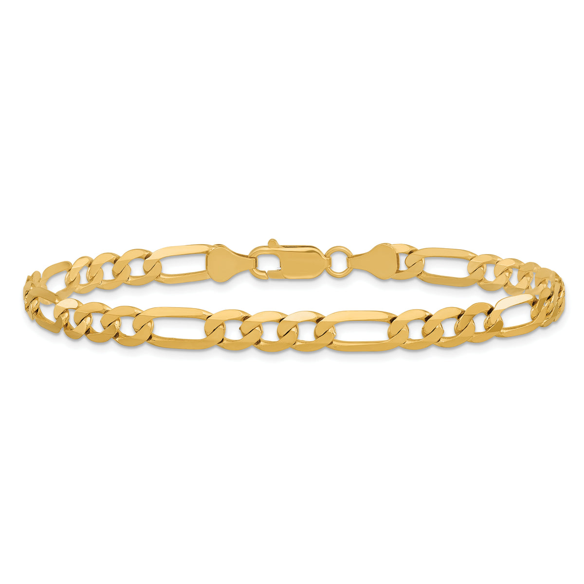 14k 6.25mm Flat Figaro Chain-FFL160-9