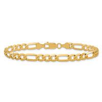 14k 6.25mm Flat Figaro Chain-FFL160-9