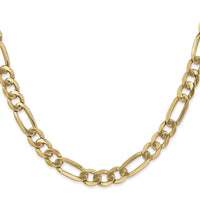 14k 7mm Flat Figaro Chain-FFL180-18