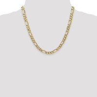 14k 7mm Flat Figaro Chain-FFL180-20