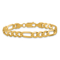 14k 7mm Flat Figaro Chain-FFL180-7