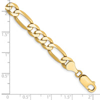 14k 7mm Flat Figaro Chain-FFL180-7
