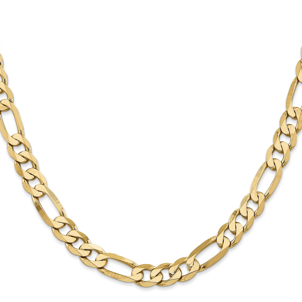 14k 7.5mm Flat Figaro Chain-FFL200-22