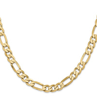 14k 7.5mm Flat Figaro Chain-FFL200-26