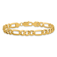14k 7.5mm Flat Figaro Chain-FFL200-9