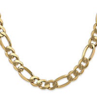 14k 8.75mm Flat Figaro Chain-FFL220-24