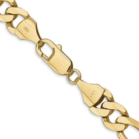 14k 8.75mm Flat Figaro Chain-FFL220-24
