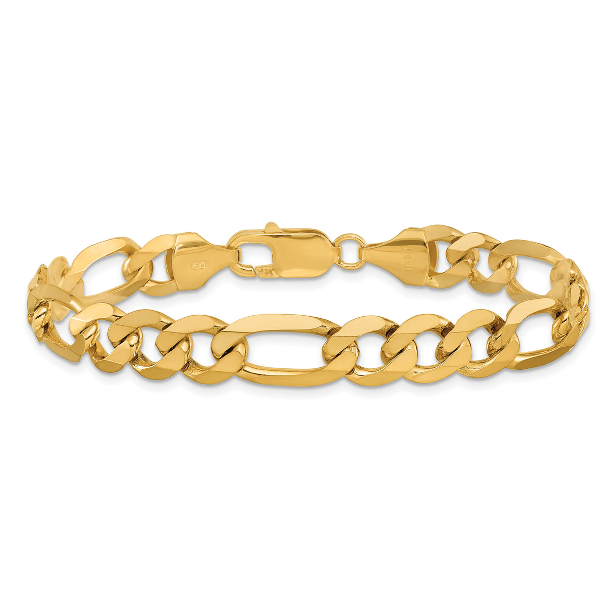 14k 8.75mm Flat Figaro Chain-FFL220-8
