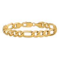 14k 8.75mm Flat Figaro Chain-FFL220-8