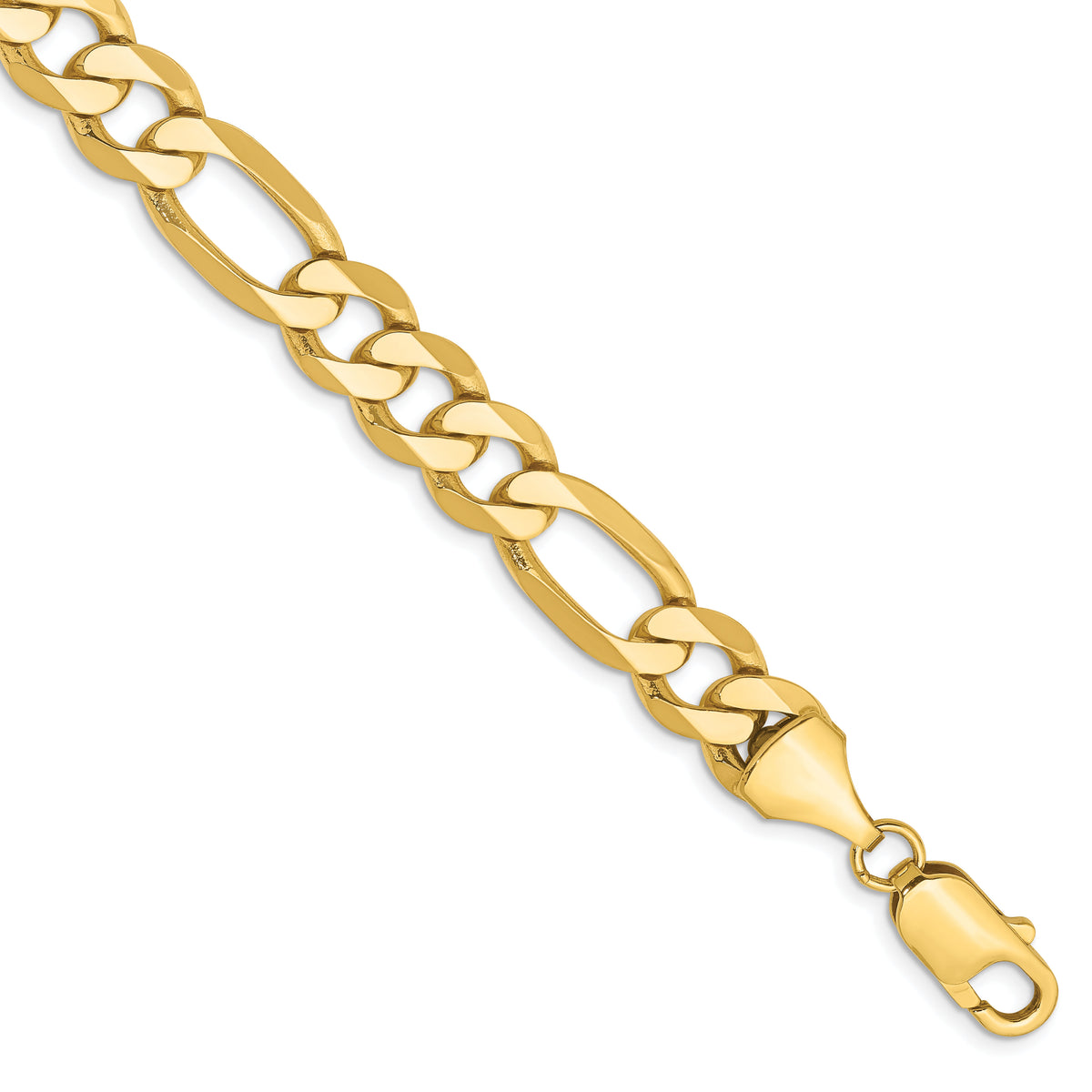 14k 8.75mm Flat Figaro Chain-FFL220-8