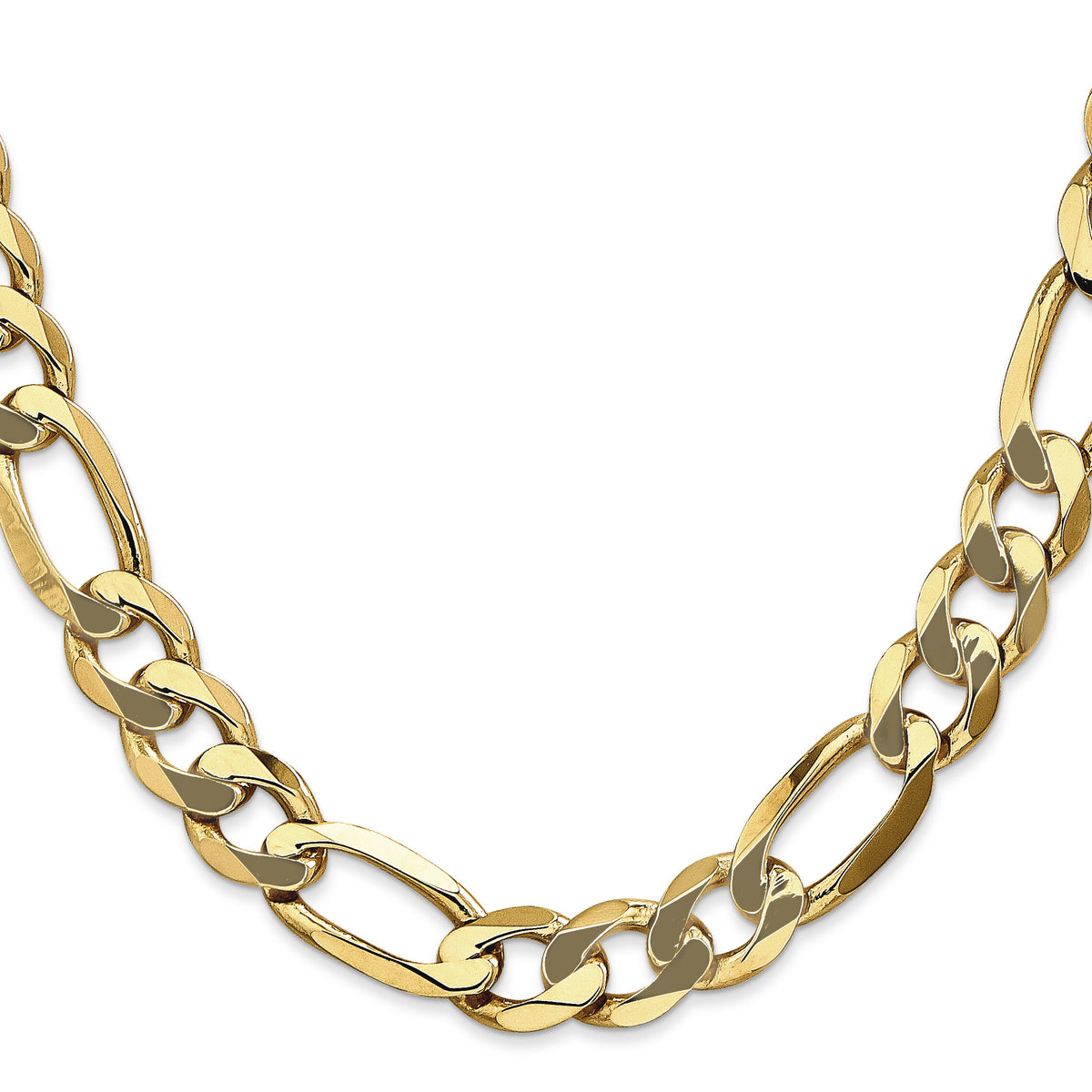 14k 10mm Flat Figaro Chain-FFL250-20