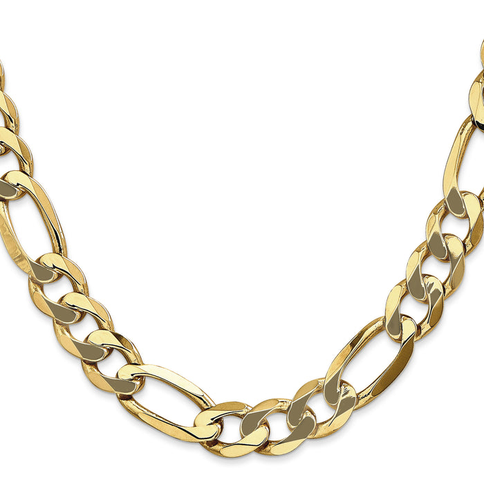 14k 10mm Flat Figaro Chain-FFL250-20