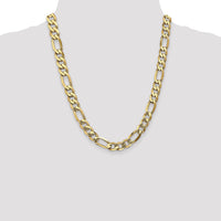 14k 10mm Flat Figaro Chain-FFL250-22